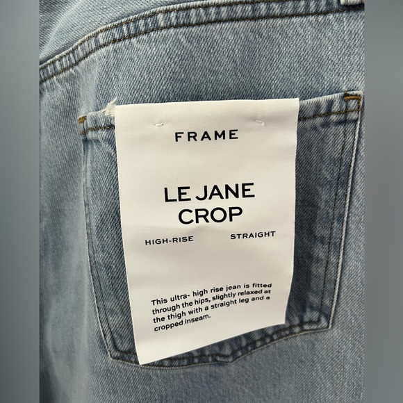 FRAME Le Jane Crop High-Rise Straight-Leg Jeans size 31 - Picture 5 of 8